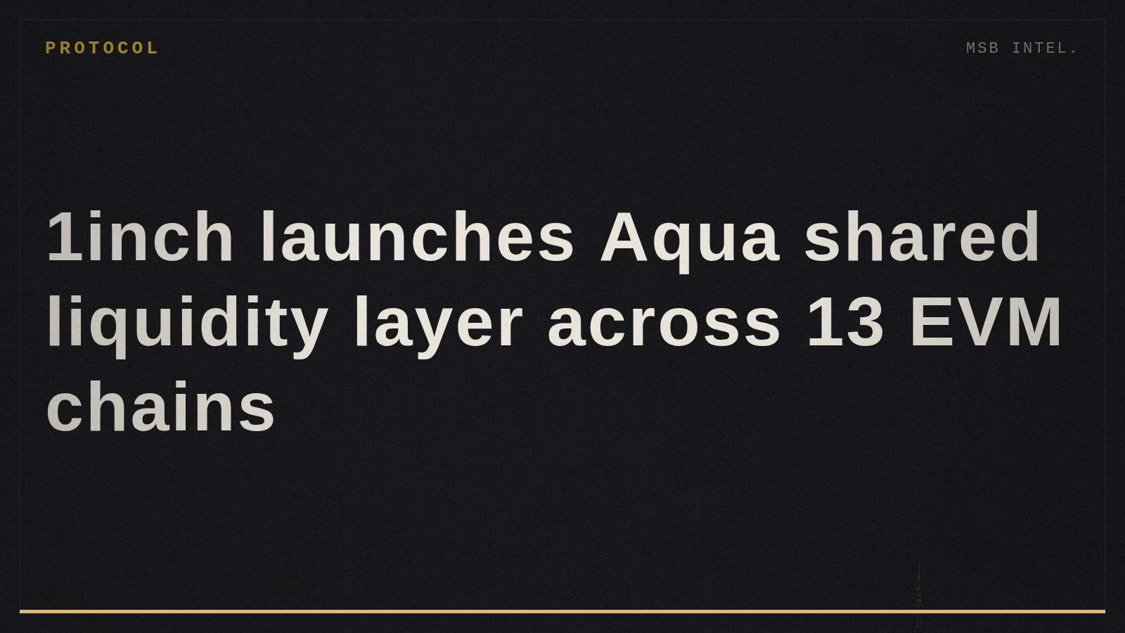 1inch launches Aqua shared liquidity layer across 13 EVM chains