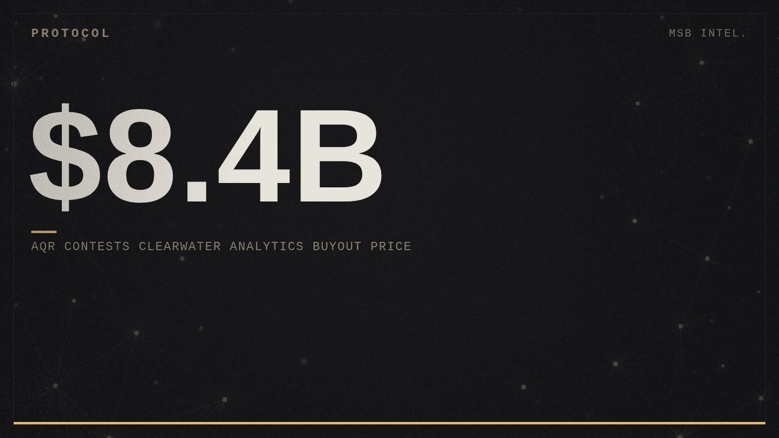 AQR contests $8.4 billion Clearwater Analytics buyout price