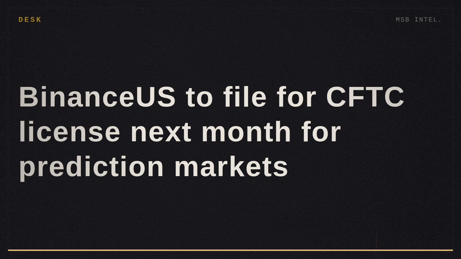 BinanceUS to file for CFTC license next month for prediction markets