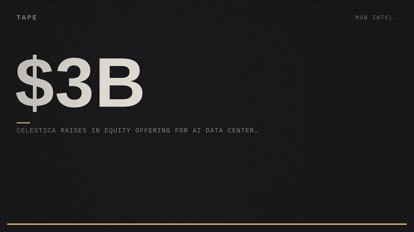 Celestica raises $3 billion in equity offering for AI data center buildout