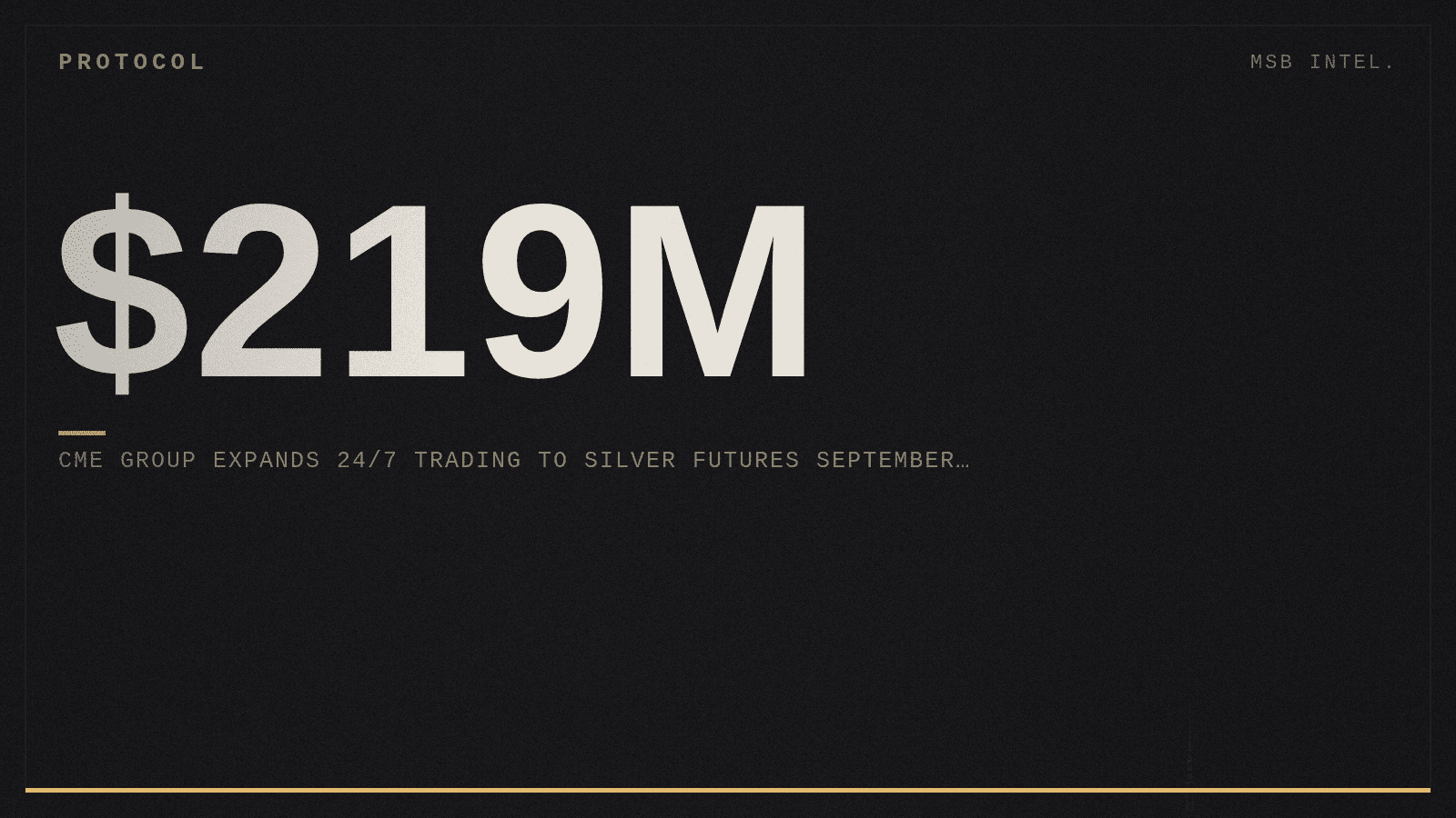 CME Group expands 24/7 trading to silver futures September 11