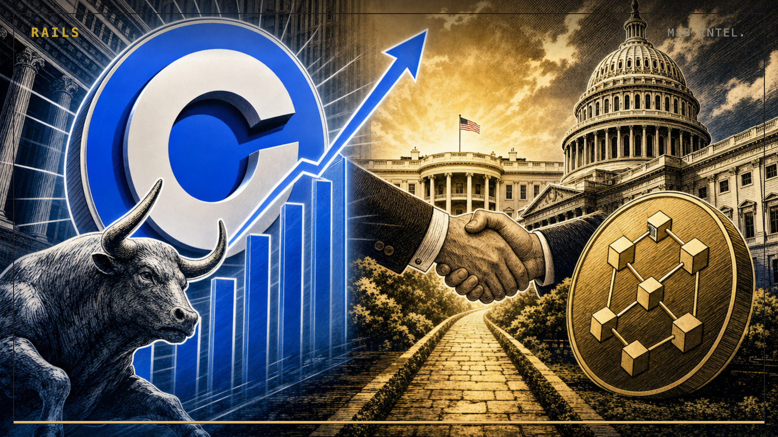 Coinbase shares surge 11% as White House and Senate Republicans resolve Clarity Act ethics dispute