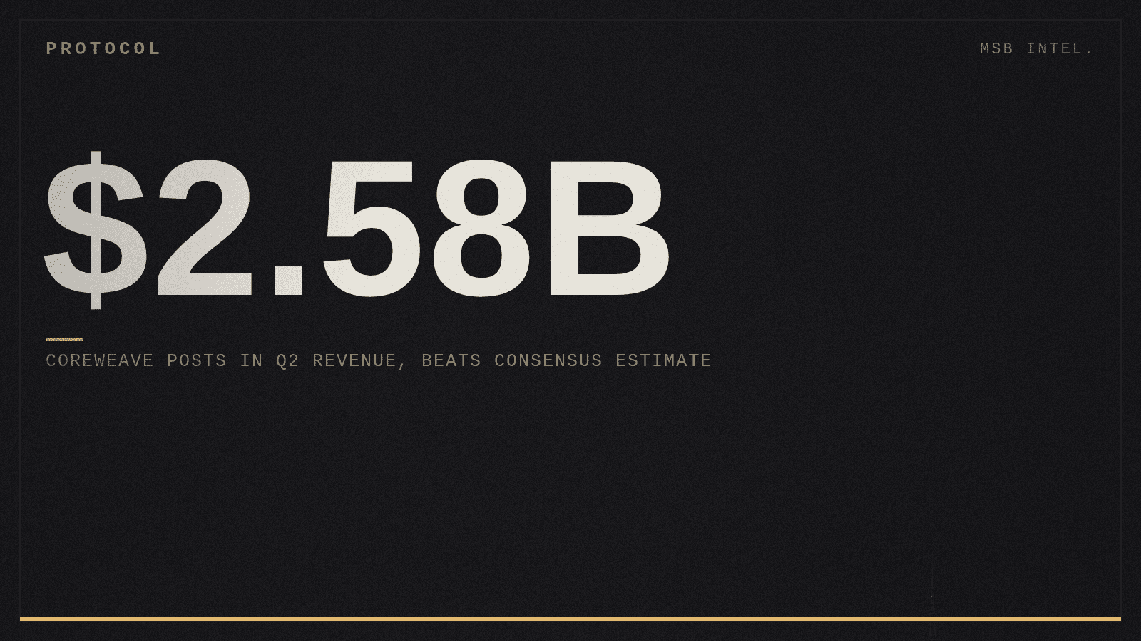 CoreWeave posts $2.58B in Q2 revenue, beats consensus estimate