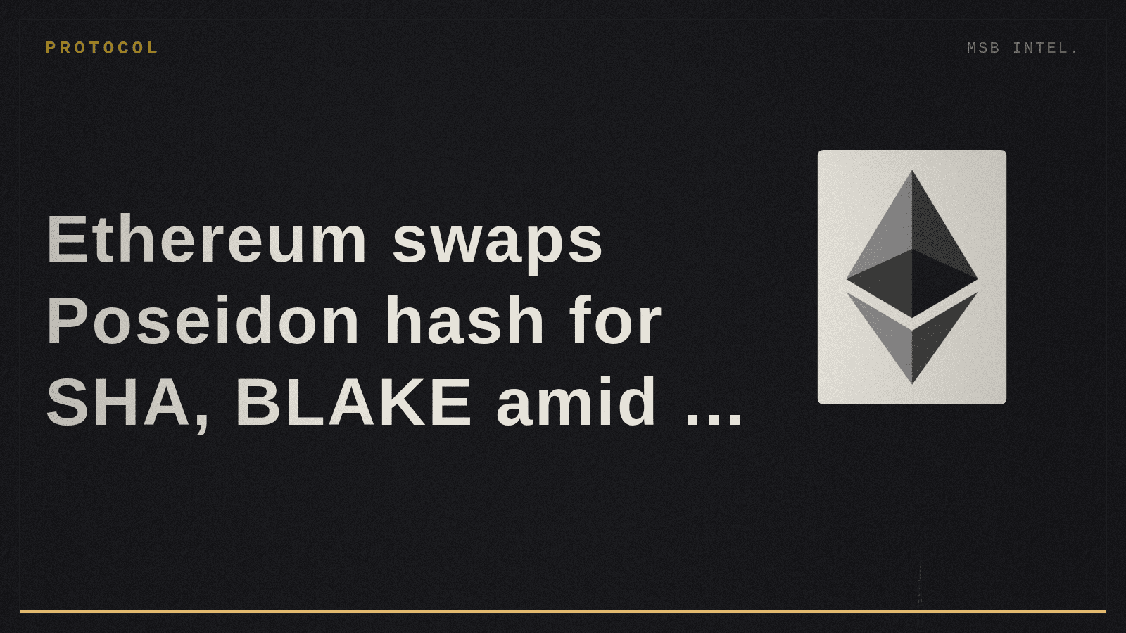 Ethereum swaps Poseidon hash for SHA, BLAKE amid quantum roadmap shift