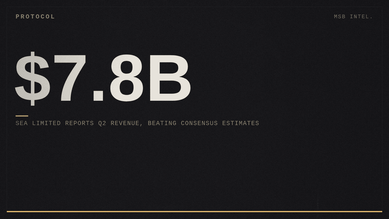 Sea Limited reports $7.8 billion Q2 revenue, beating consensus estimates