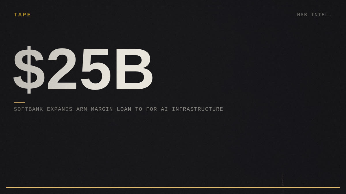 SoftBank expands Arm margin loan to $25 billion for AI infrastructure