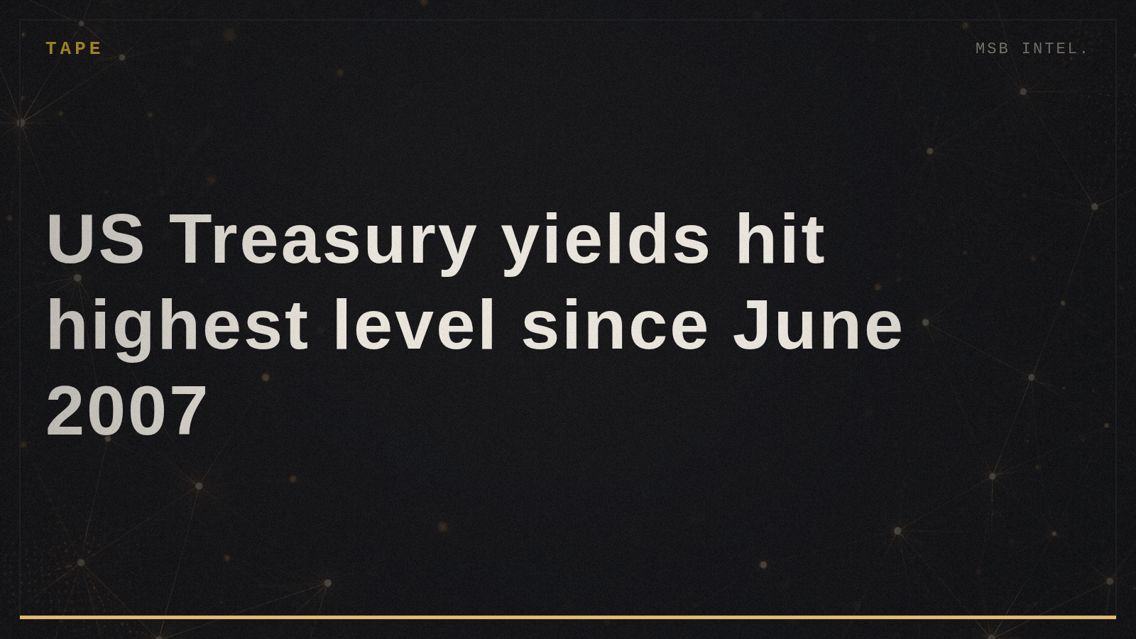 US Treasury yields hit highest level since June 2007
